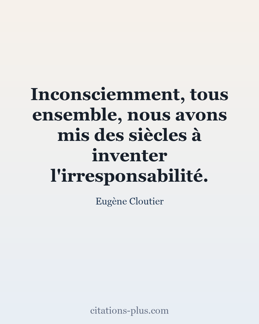 Carte Premium clair — Eugène Cloutier