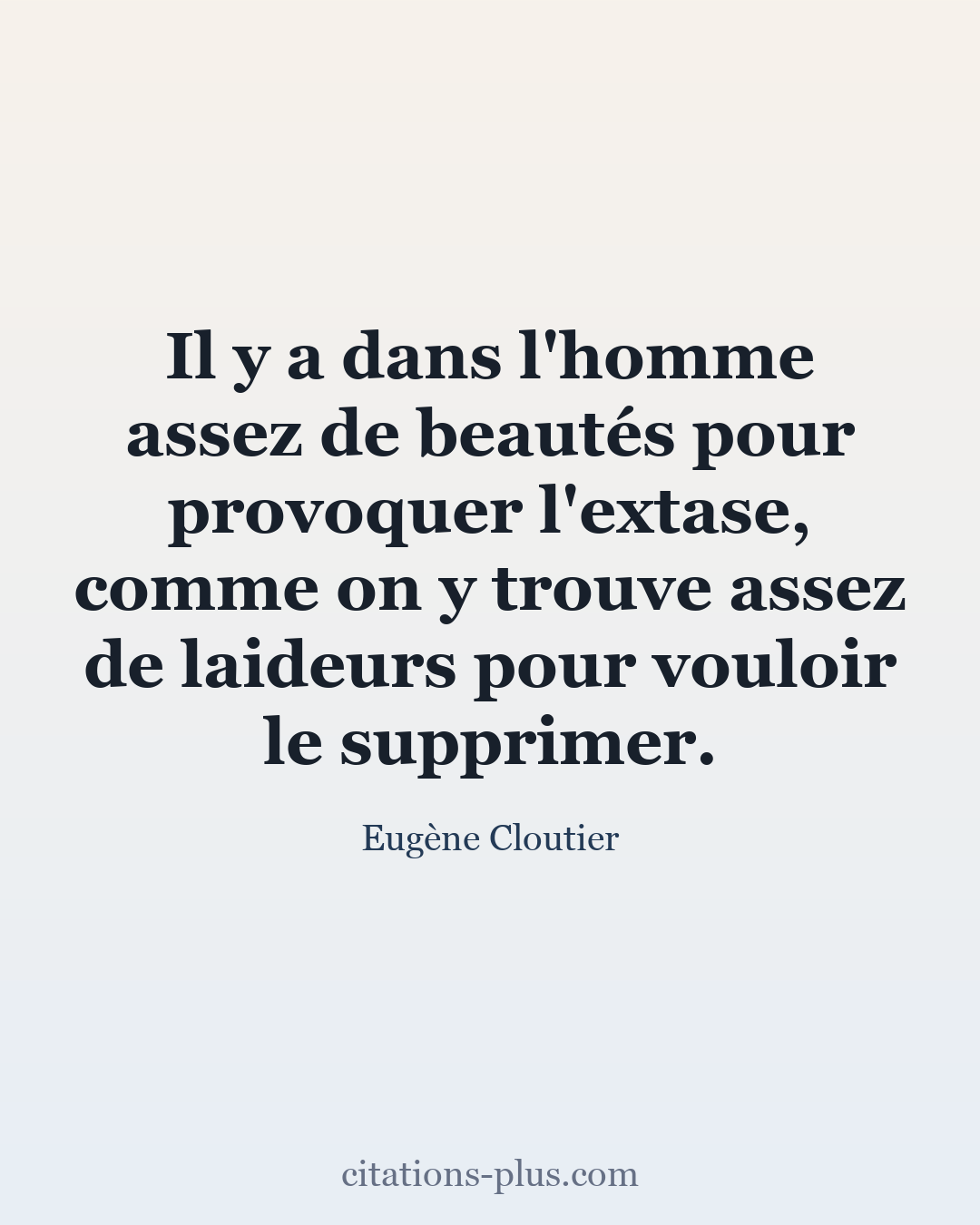 Carte Premium clair — Eugène Cloutier