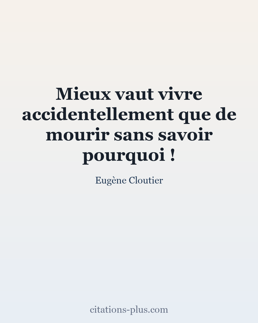 Carte Premium clair — Eugène Cloutier