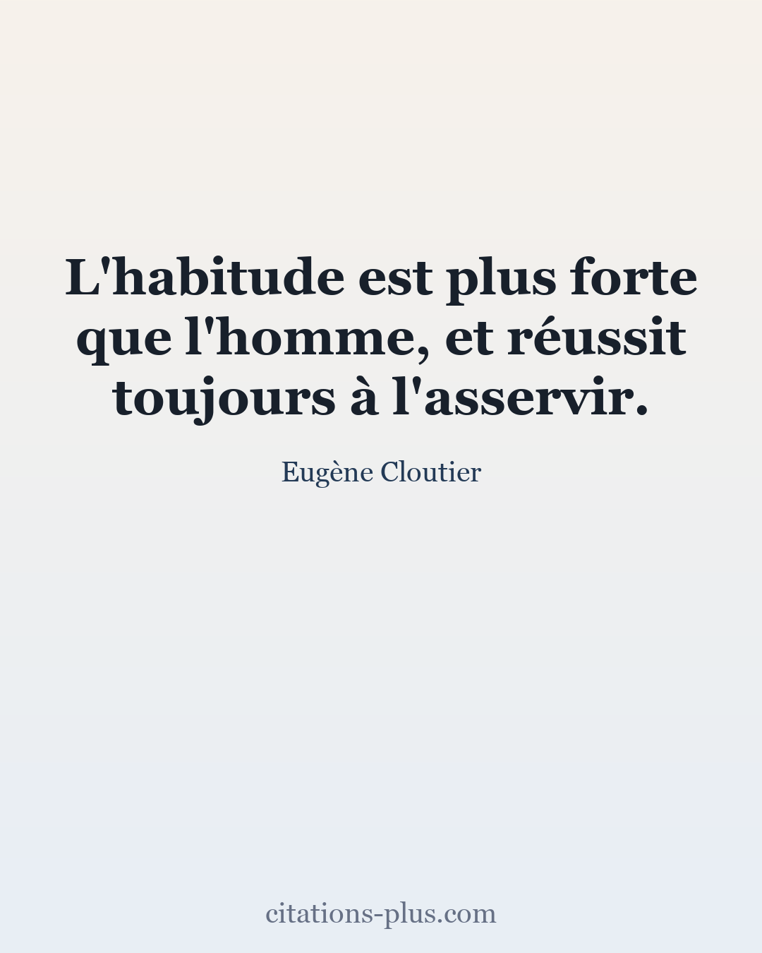Carte Premium clair — Eugène Cloutier