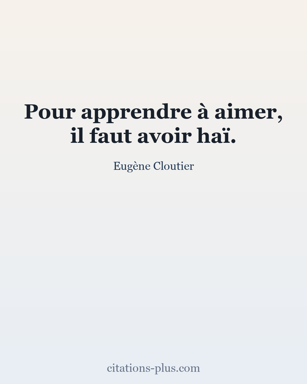 Carte Premium clair — Eugène Cloutier