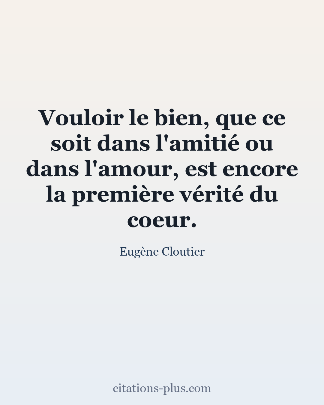 Carte Premium clair — Eugène Cloutier