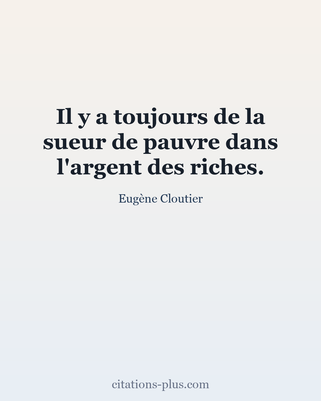Carte Premium clair — Eugène Cloutier