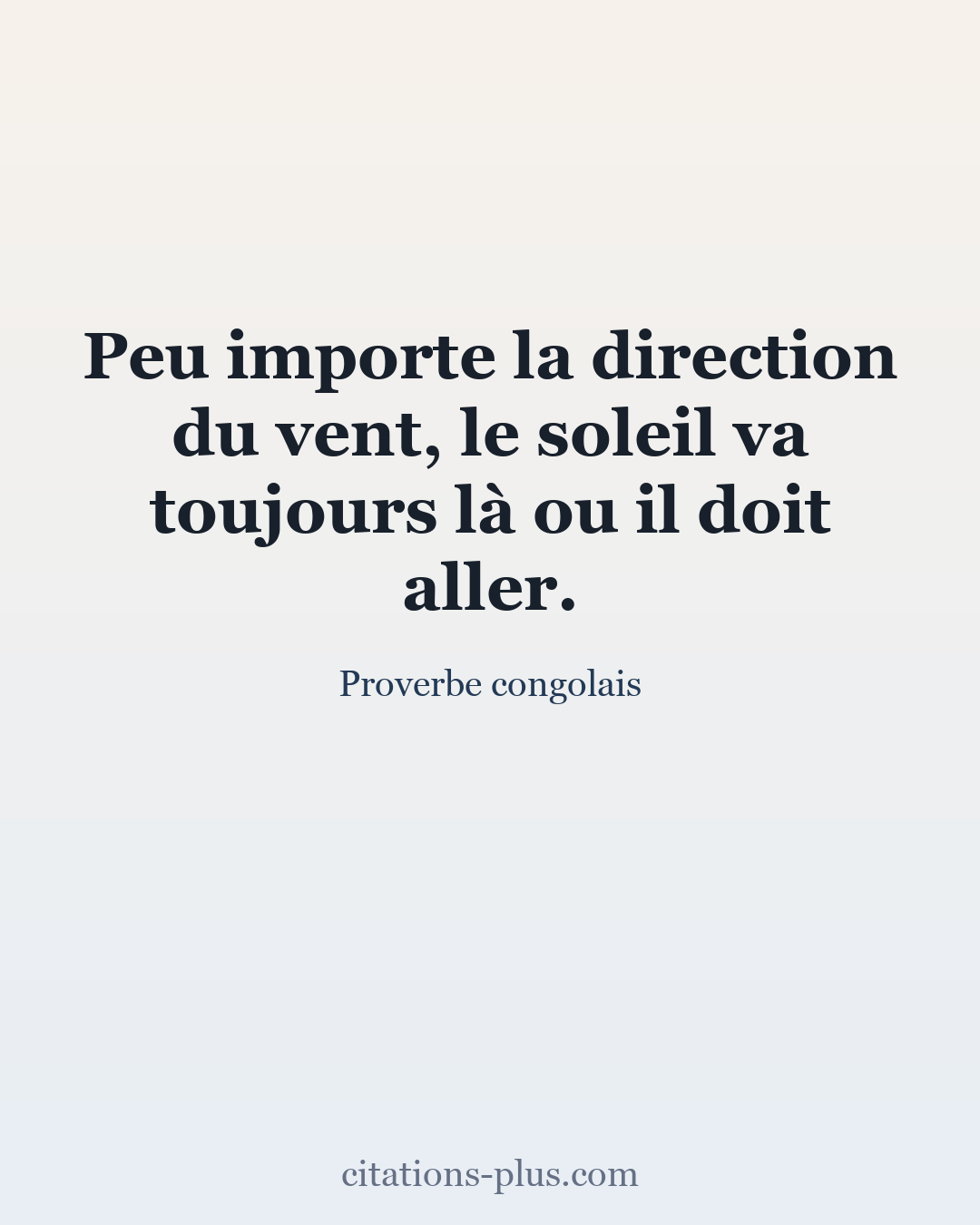 Carte Premium clair — Proverbe congolais