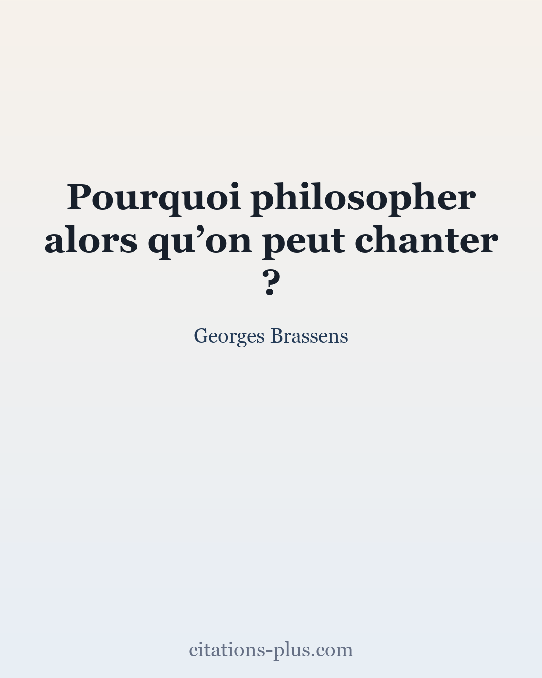 Carte Premium clair — Georges Brassens