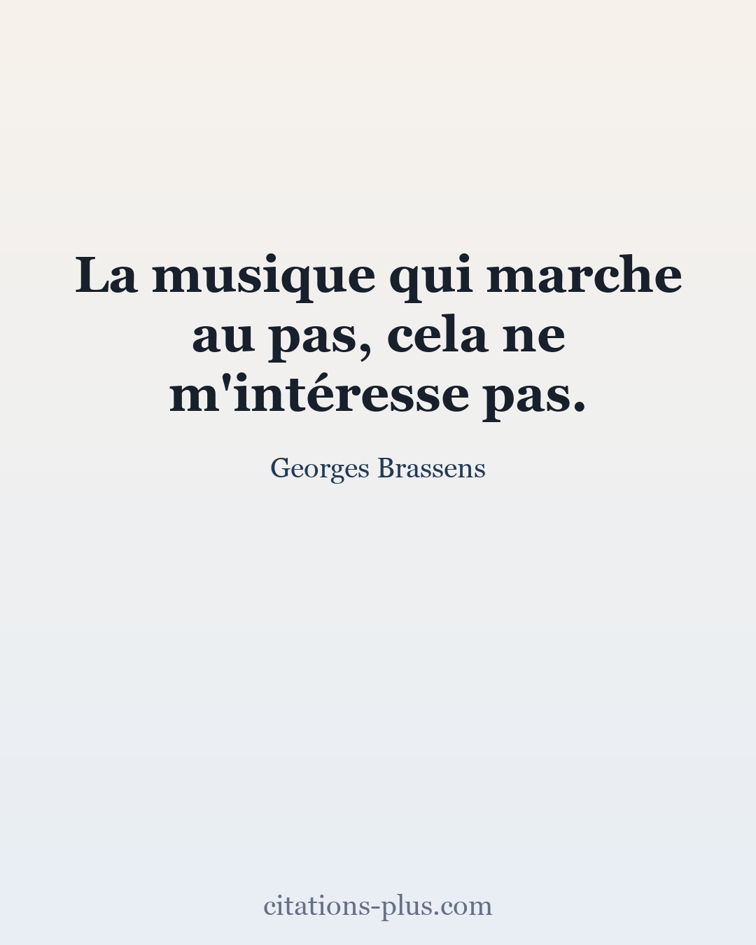 Carte Premium clair — Georges Brassens
