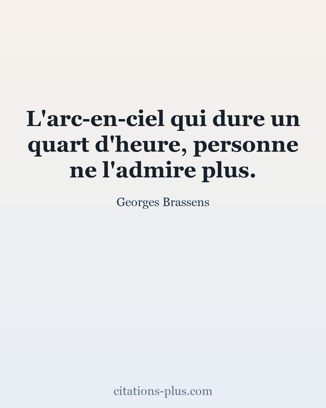 Carte Premium clair — Georges Brassens