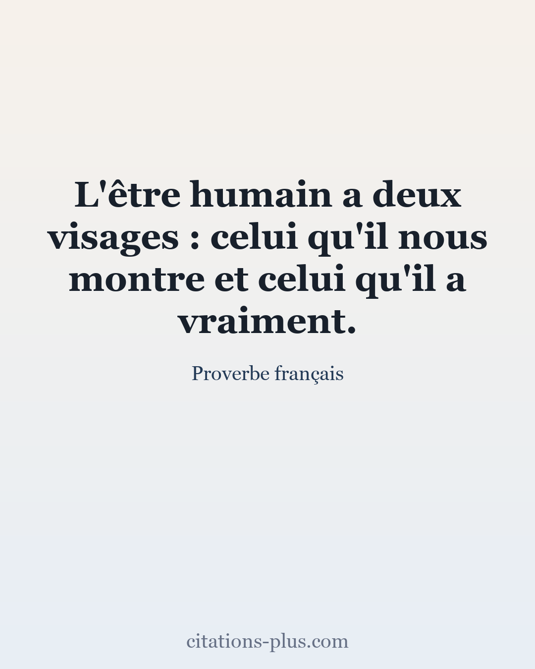 Carte Premium clair — Proverbe français