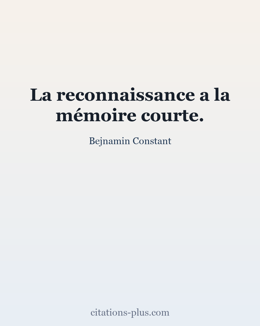 Carte Premium clair — Bejnamin Constant