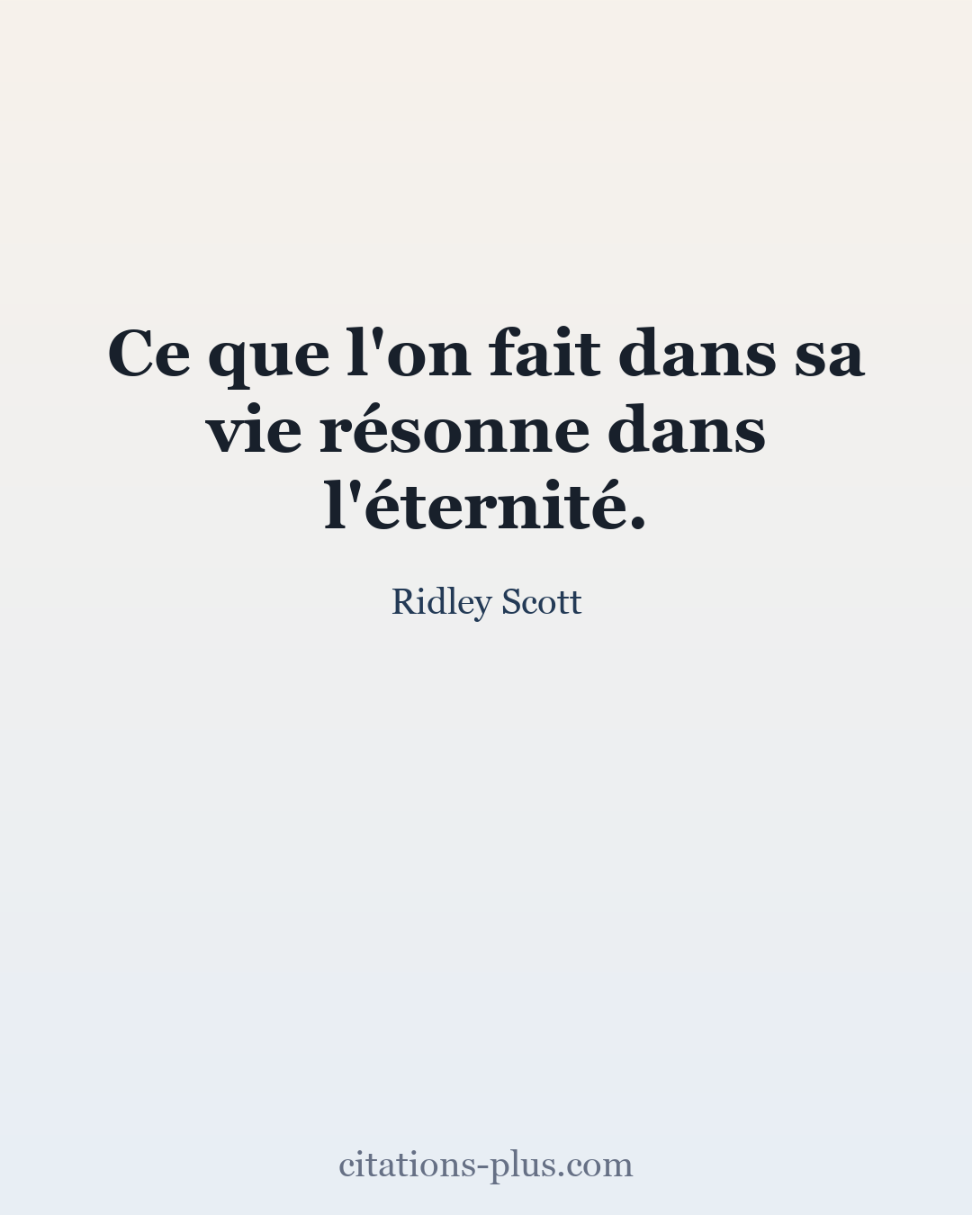Carte Premium clair — Ridley Scott