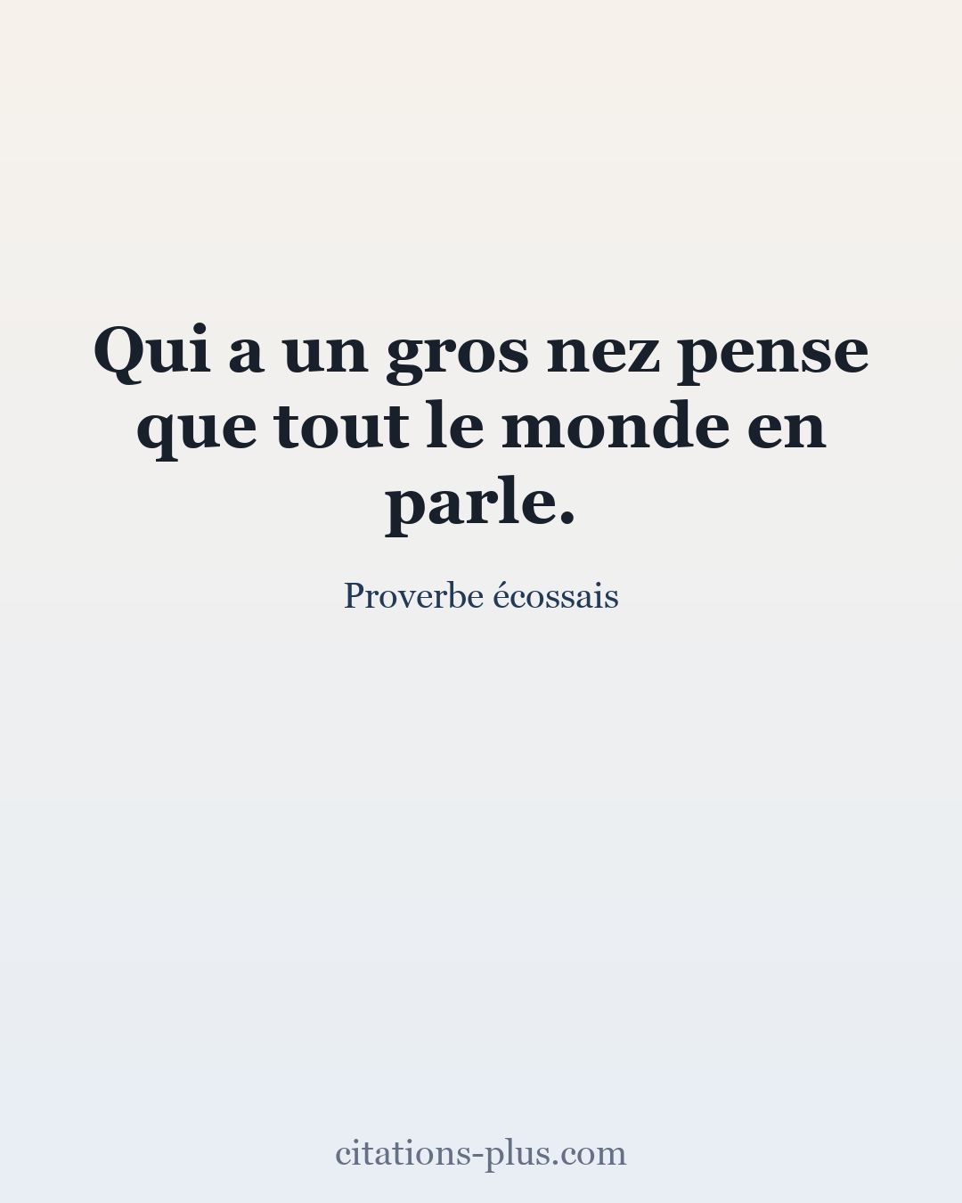Carte Premium clair — Proverbe écossais