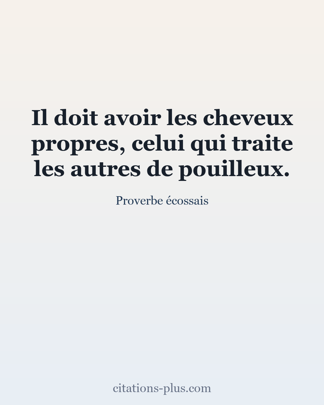 Carte Premium clair — Proverbe écossais