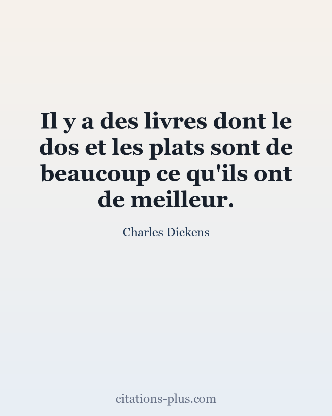 Carte Premium clair — Charles Dickens