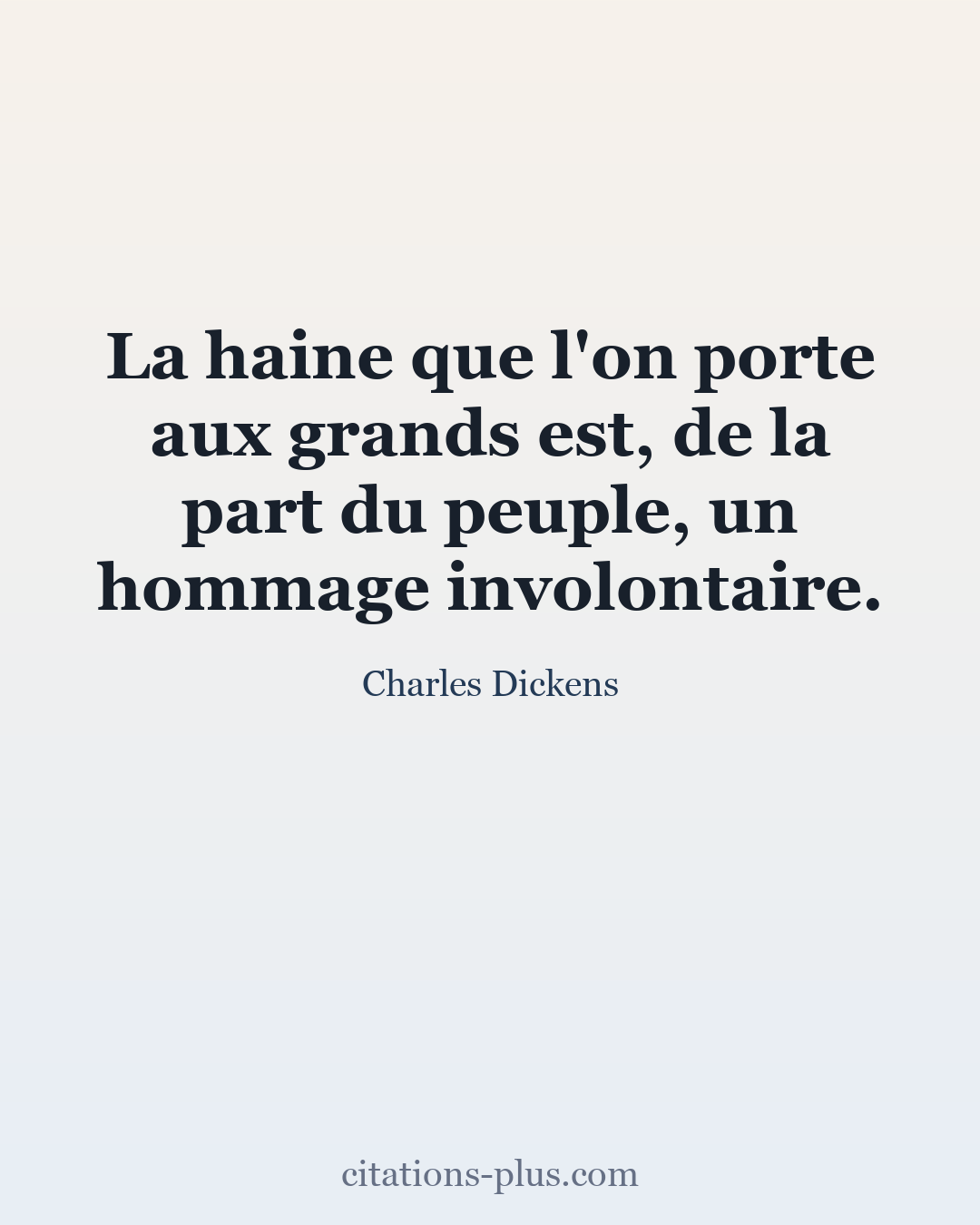 Carte Premium clair — Charles Dickens