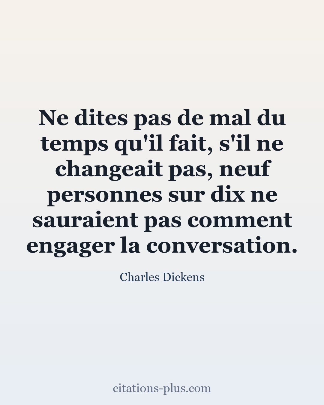 Carte Premium clair — Charles Dickens