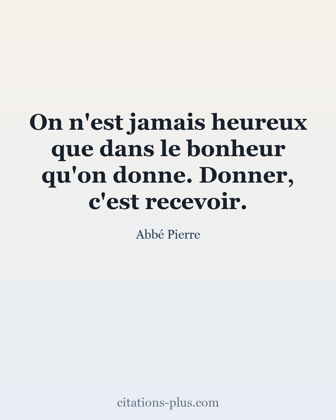 Carte Premium clair — Abbé Pierre