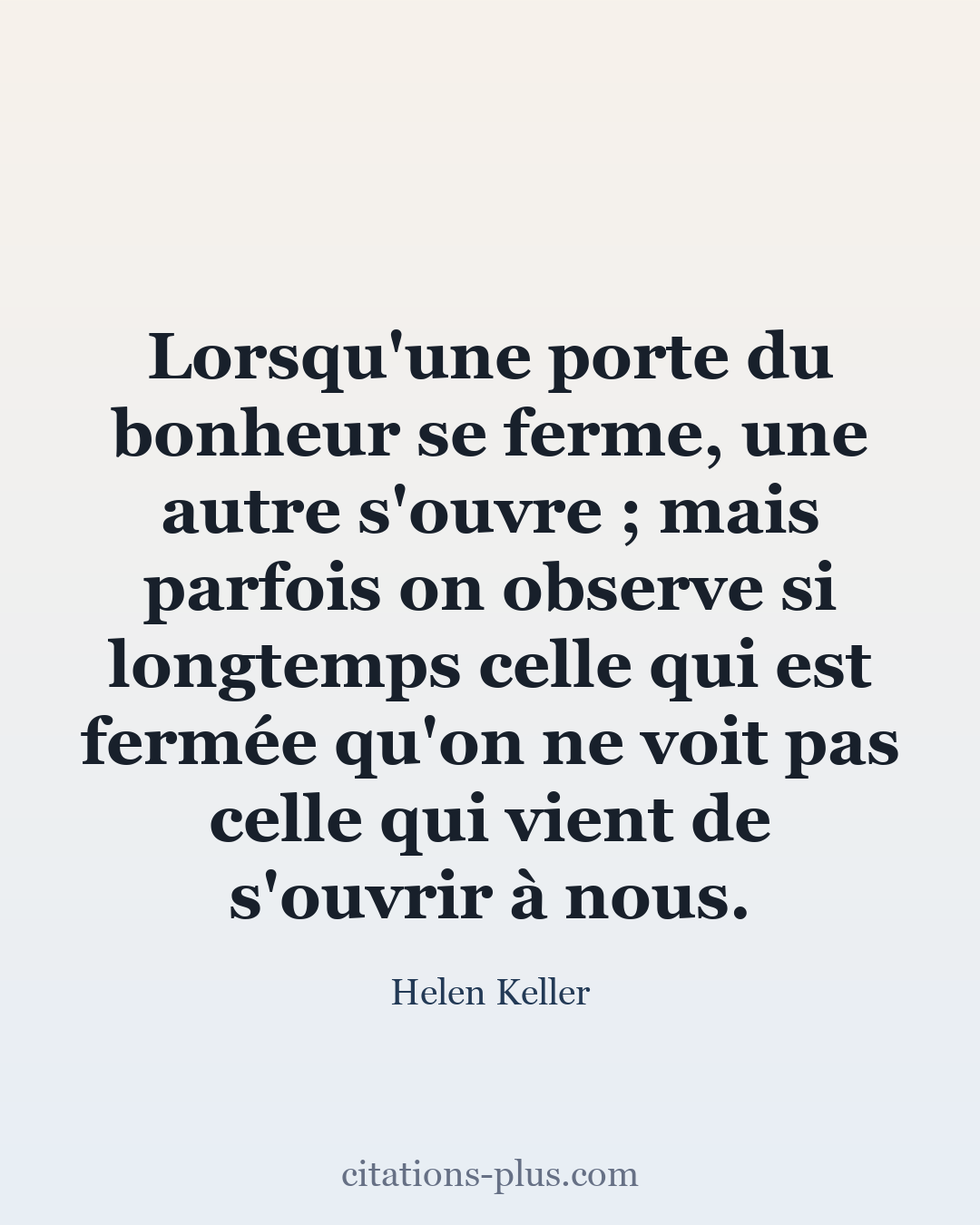 Carte Premium clair — Helen Keller
