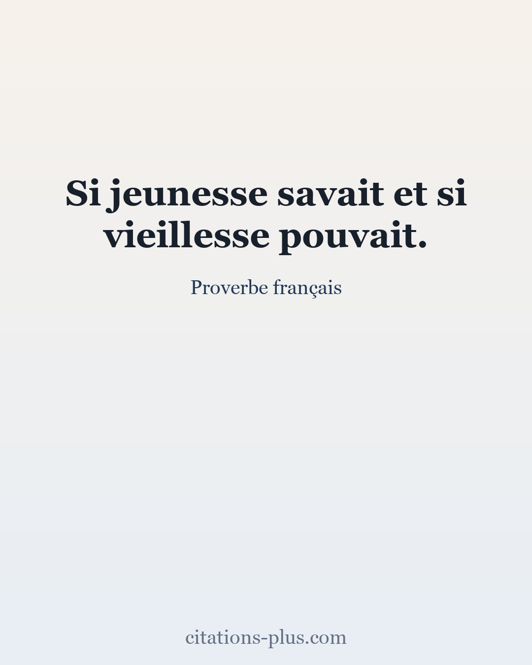Carte Premium clair — Proverbe français