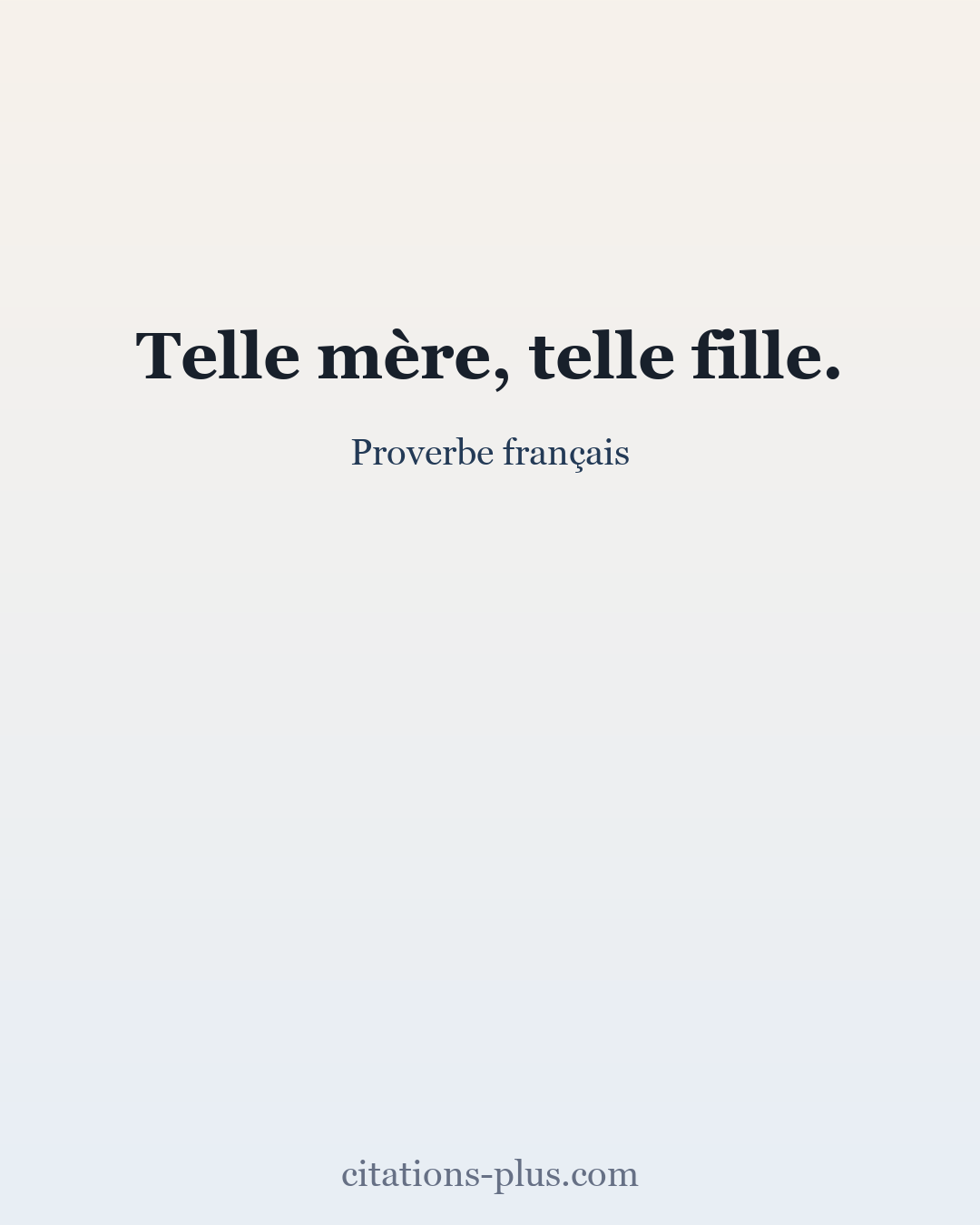 Carte Premium clair — Proverbe français