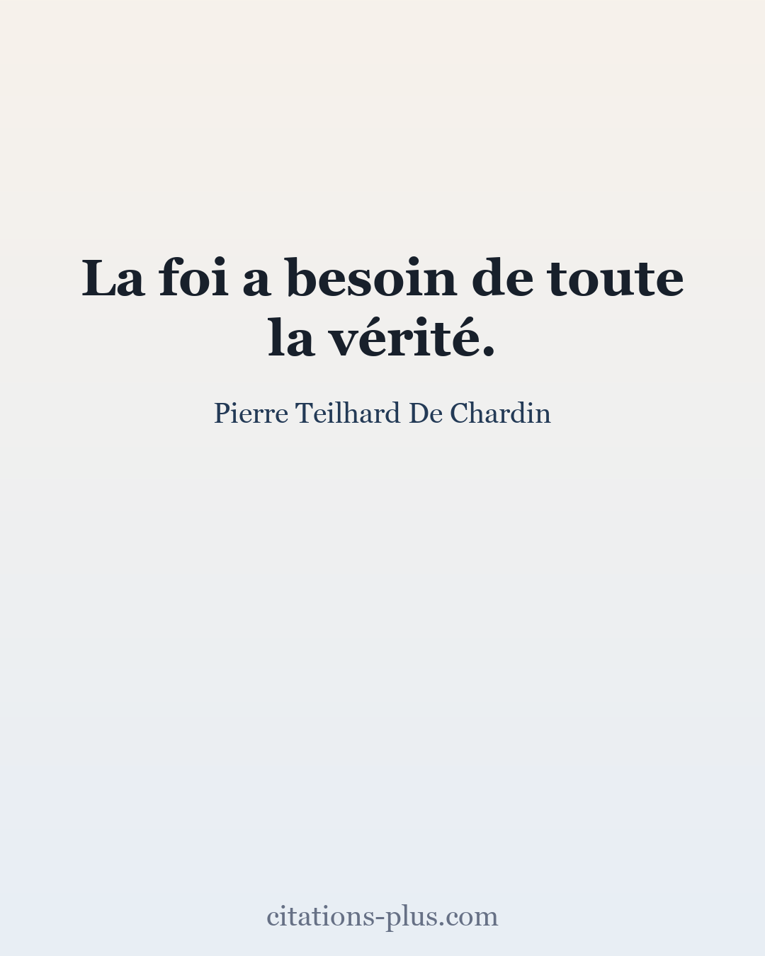 Carte Premium clair — Pierre Teilhard De Chardin
