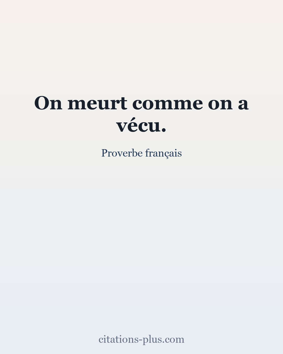 Carte Premium clair — Proverbe français