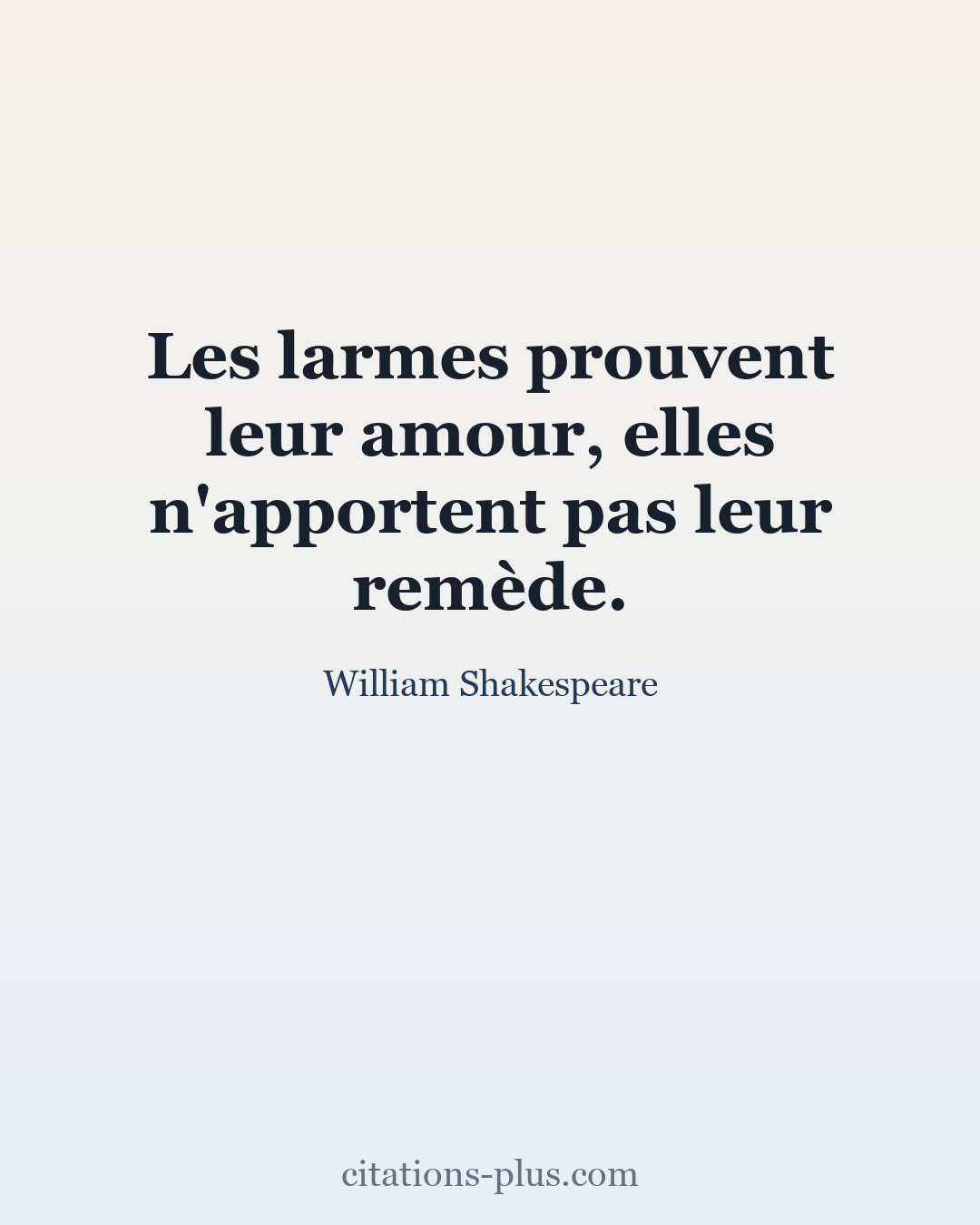 Carte Premium clair — William Shakespeare