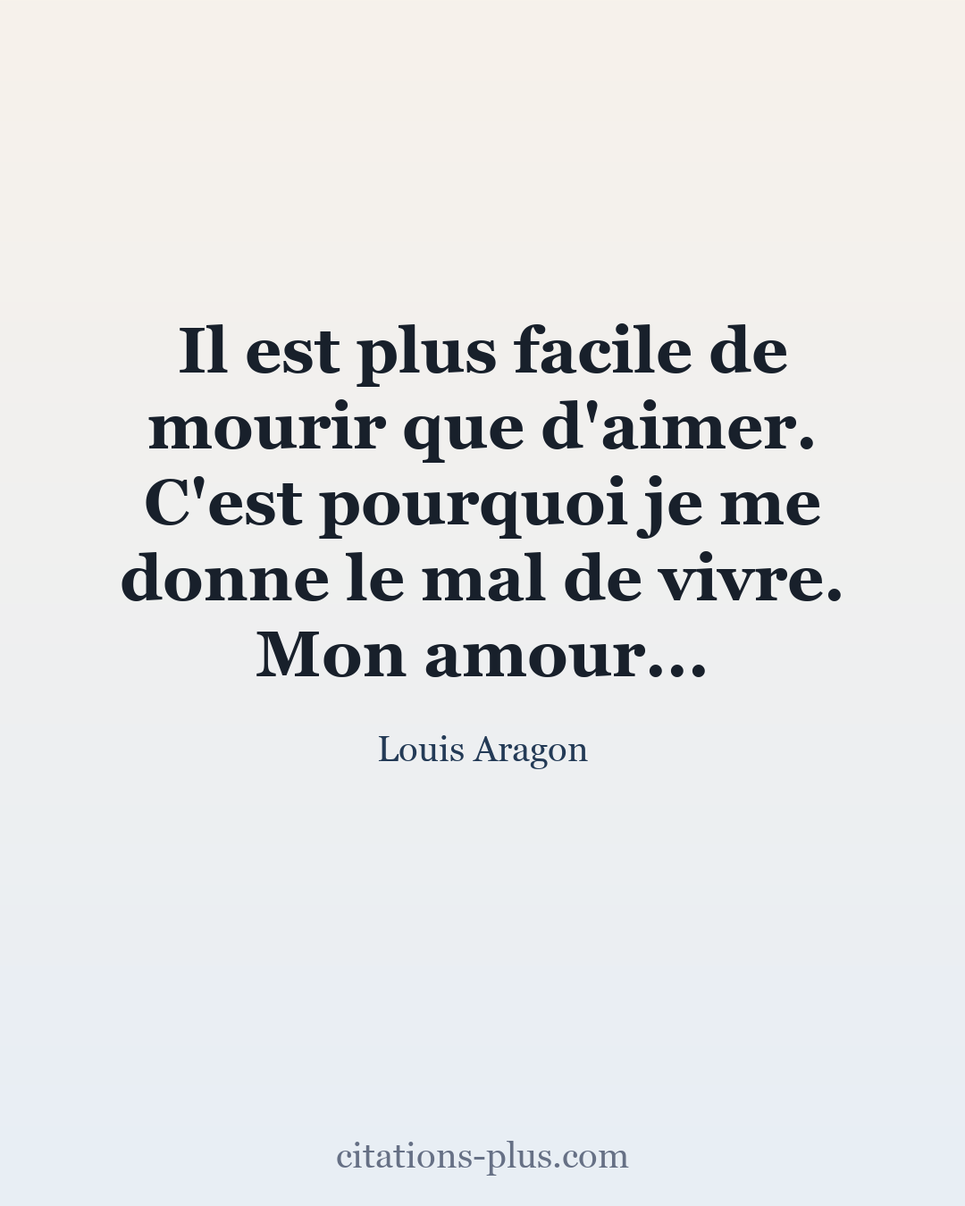 Carte Premium clair — Louis Aragon