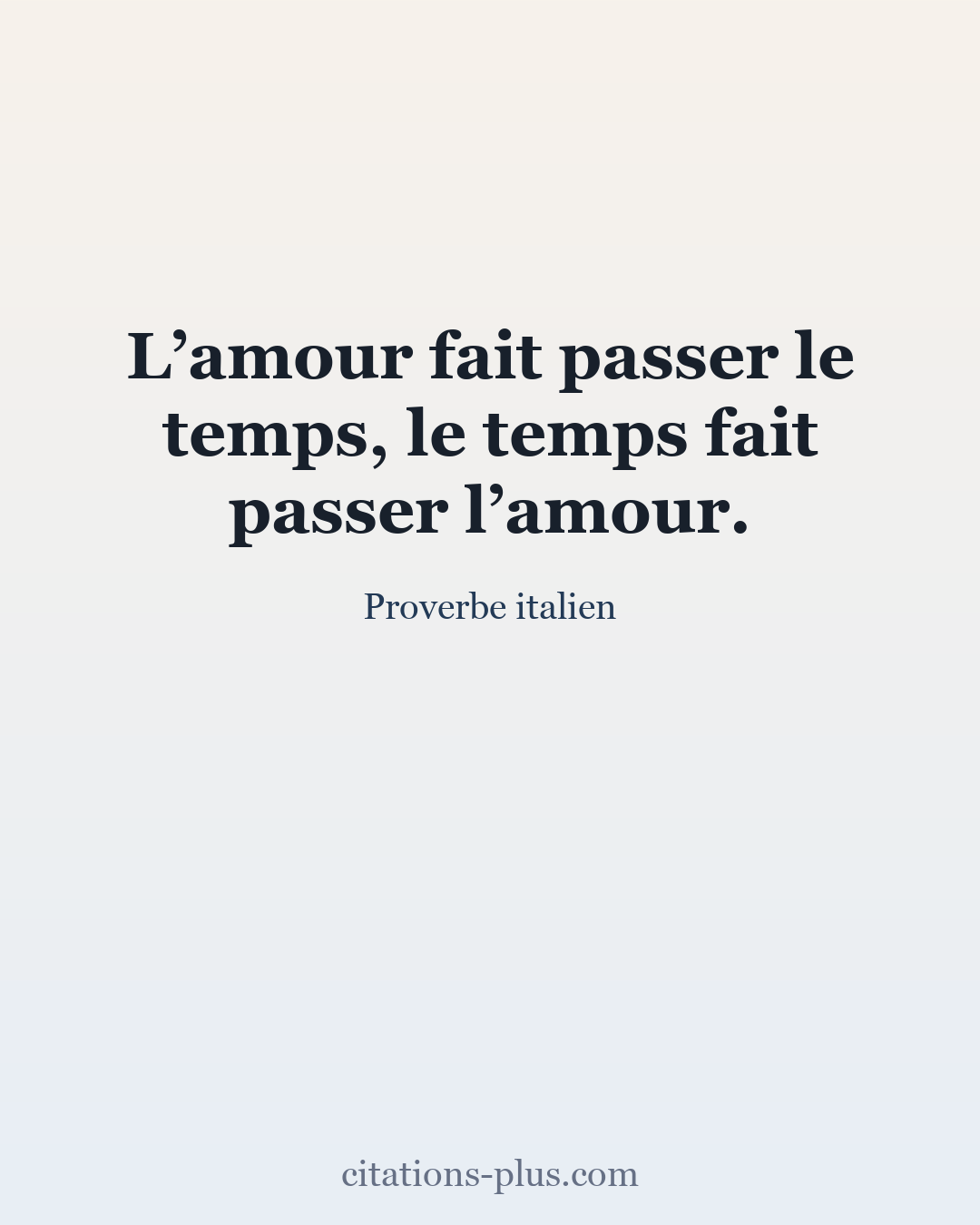 Carte Premium clair — Proverbe italien