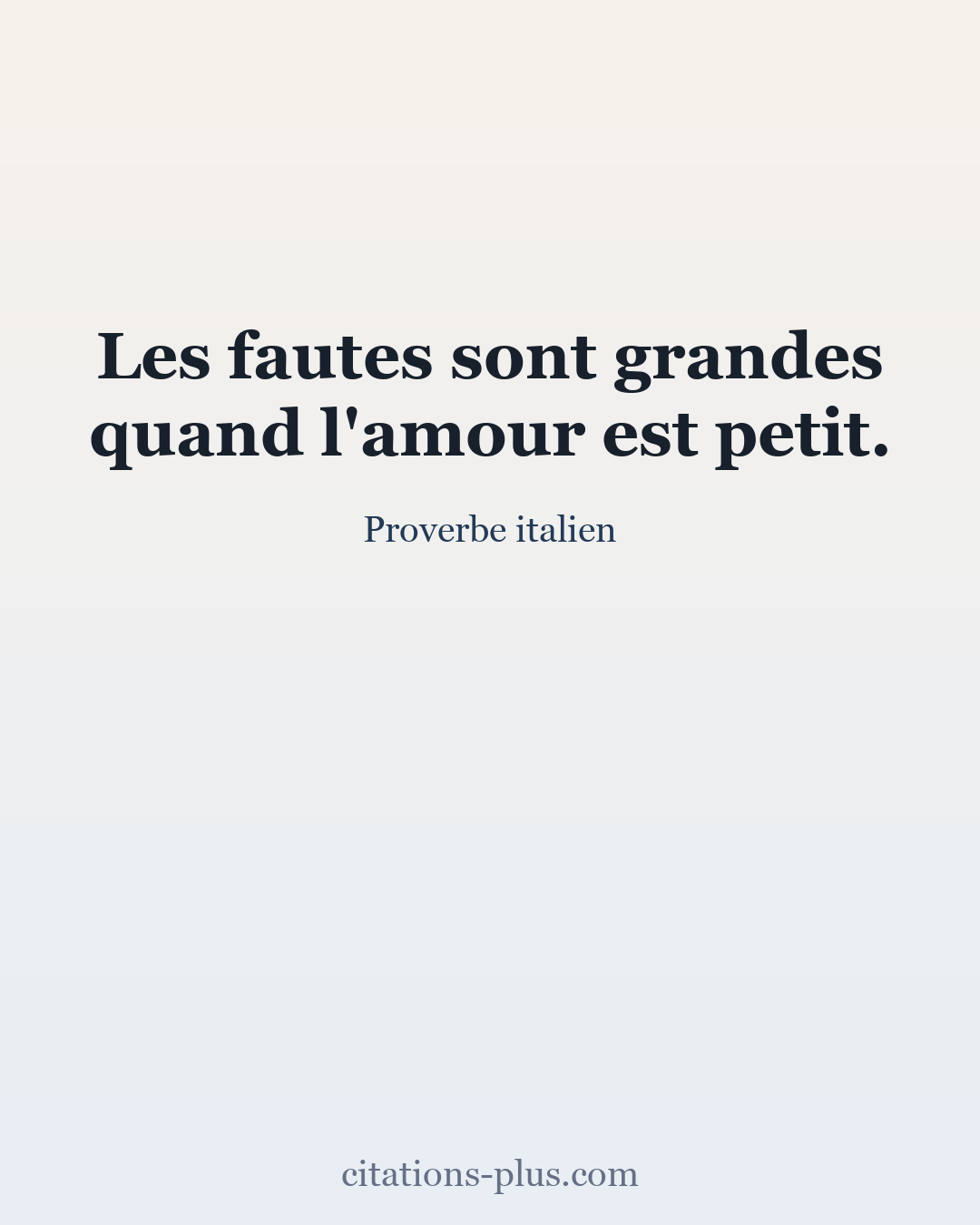 Carte Premium clair — Proverbe italien