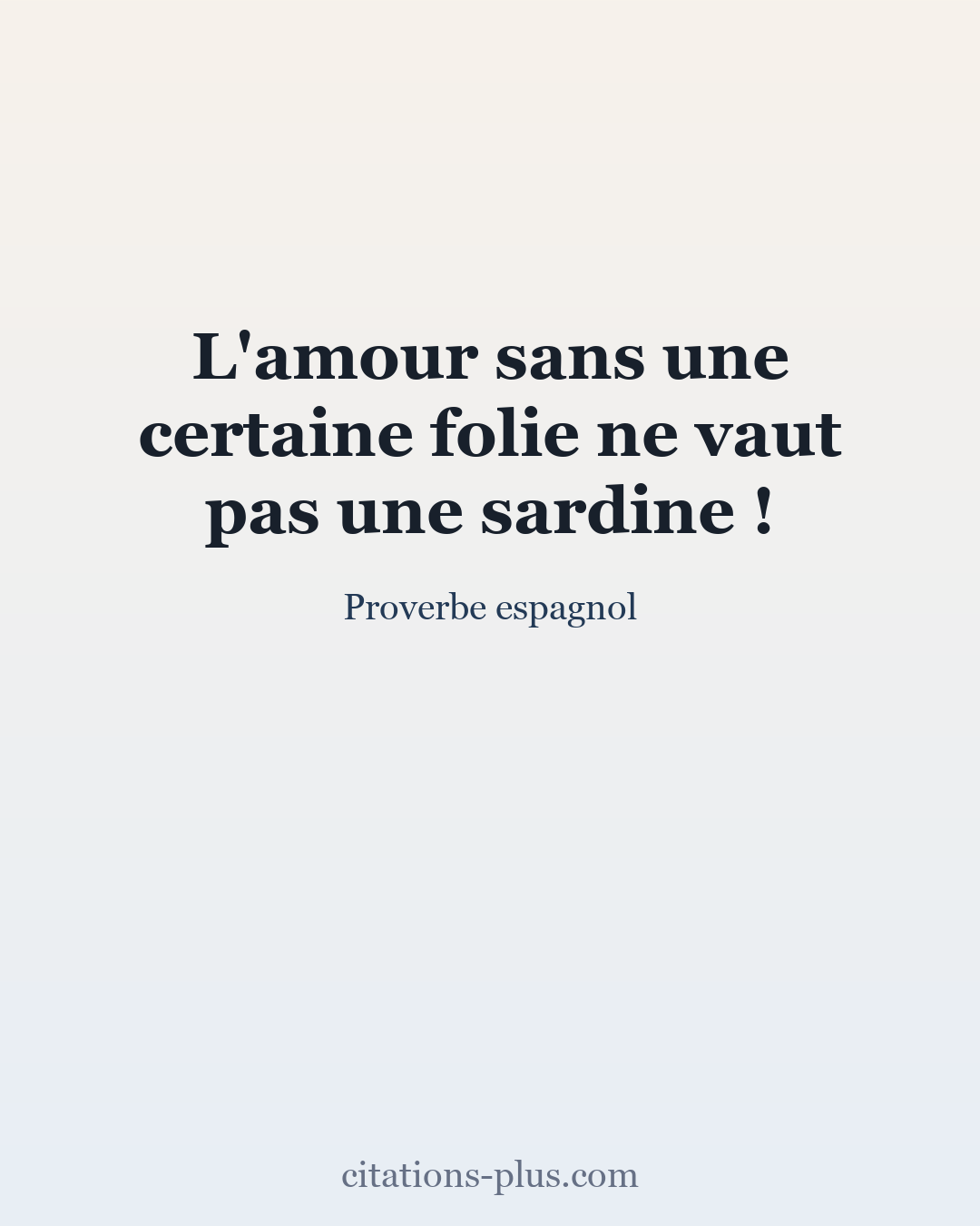 Carte Premium clair — Proverbe espagnol