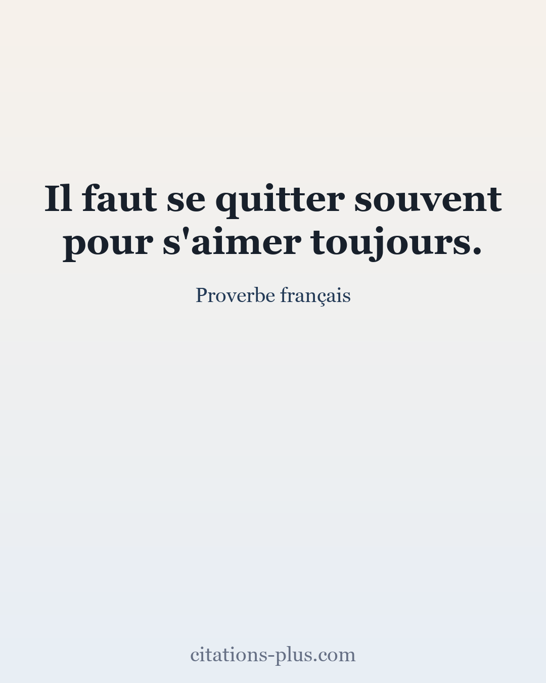Carte Premium clair — Proverbe français