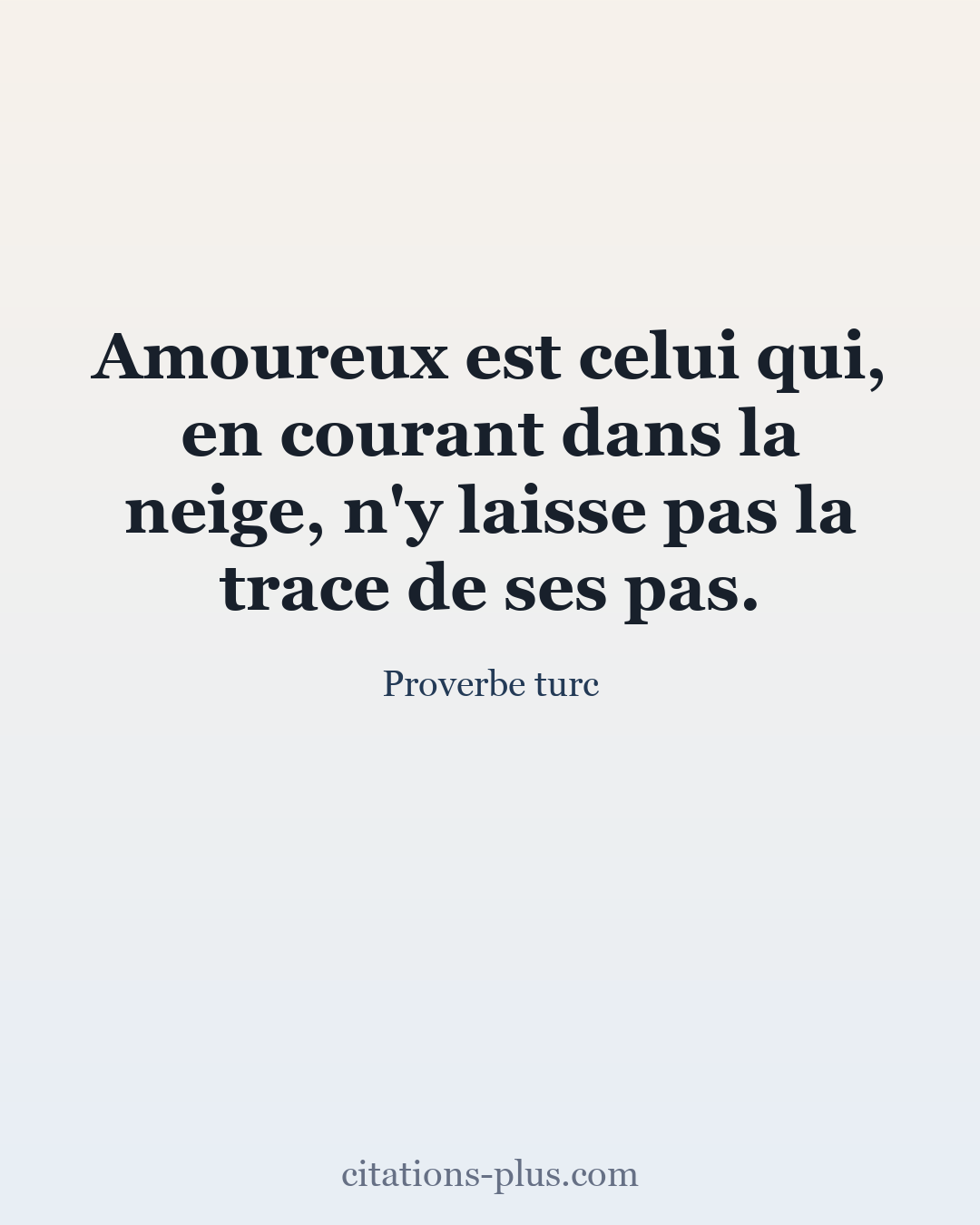 Carte Premium clair — Proverbe turc