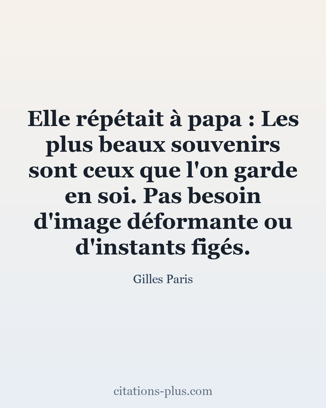 Carte Premium clair — Gilles Paris