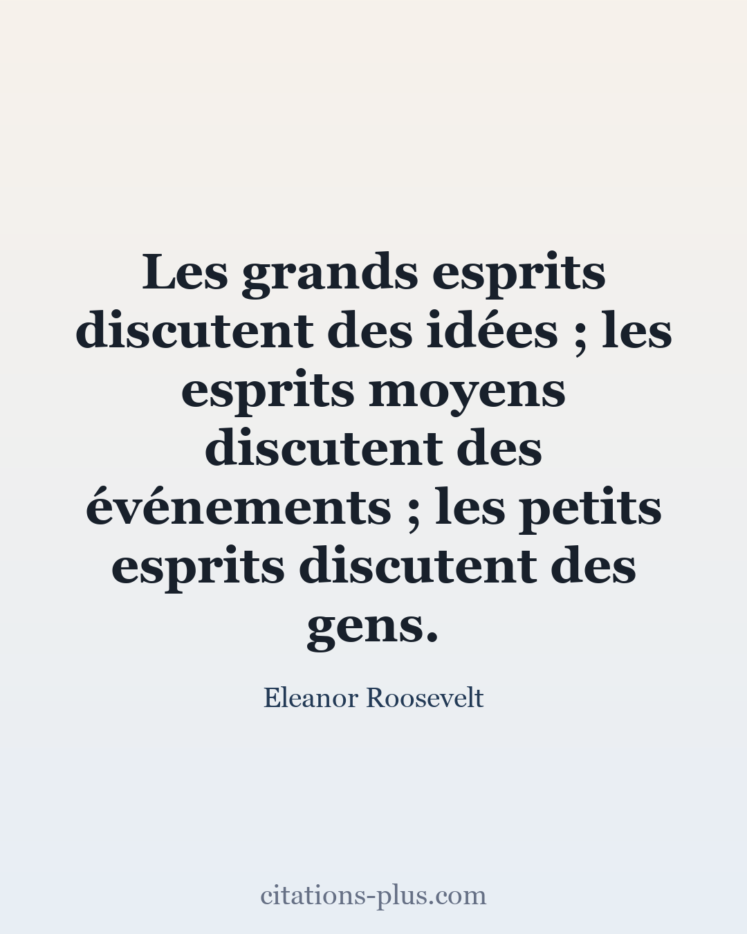 Carte Premium clair — Eleanor Roosevelt