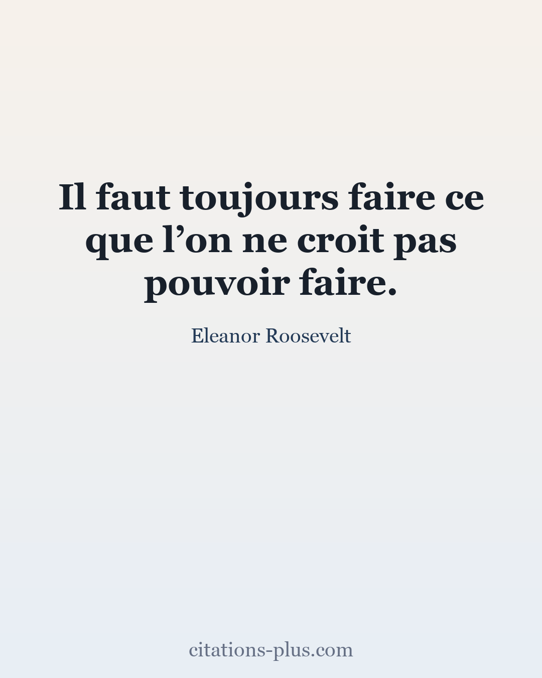 Carte Premium clair — Eleanor Roosevelt