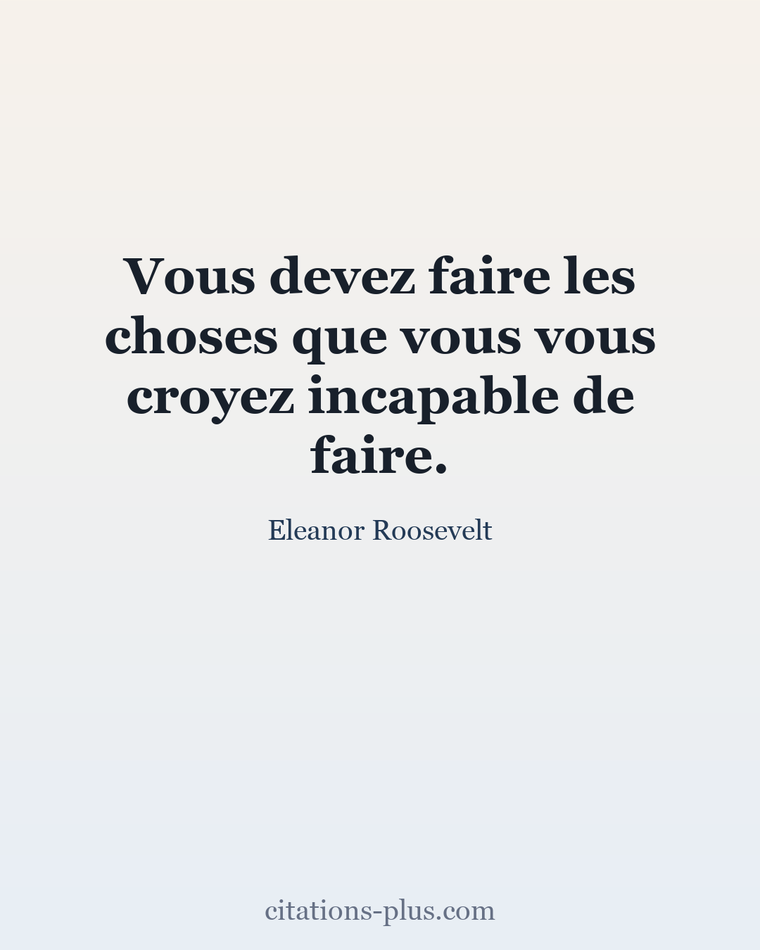 Carte Premium clair — Eleanor Roosevelt