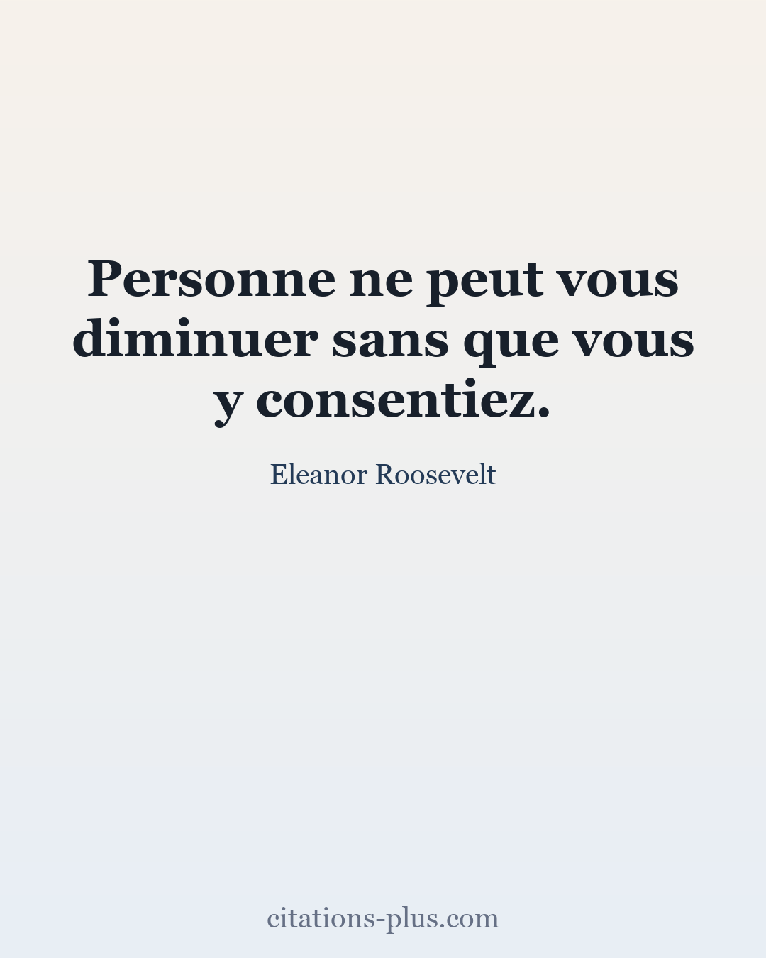 Carte Premium clair — Eleanor Roosevelt
