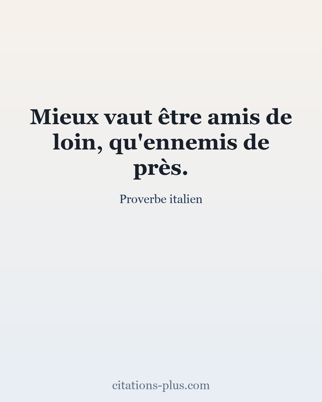 Carte Premium clair — Proverbe italien