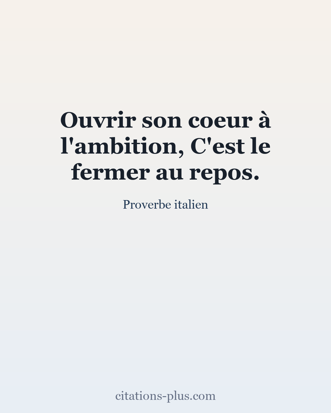Carte Premium clair — Proverbe italien