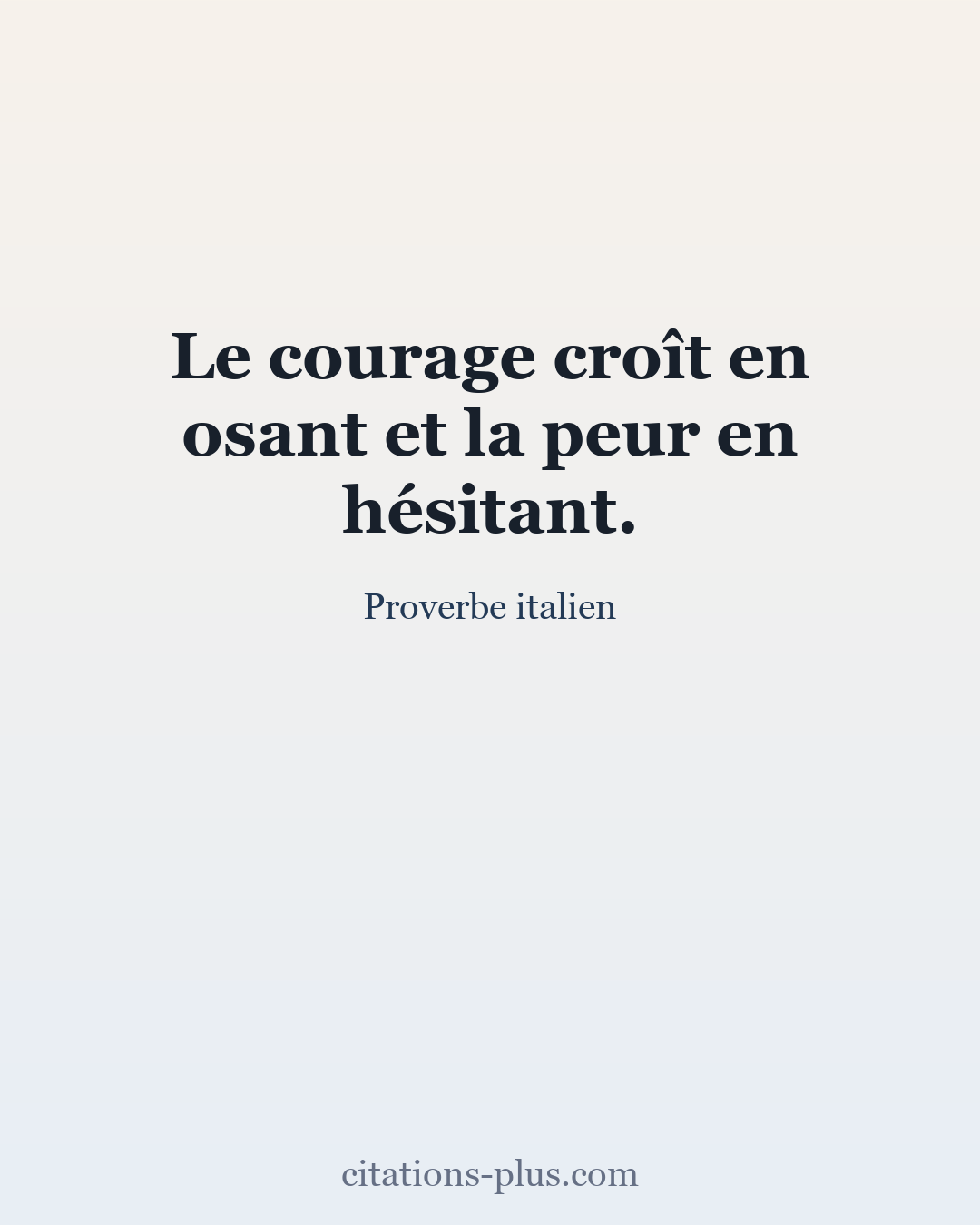 Carte Premium clair — Proverbe italien