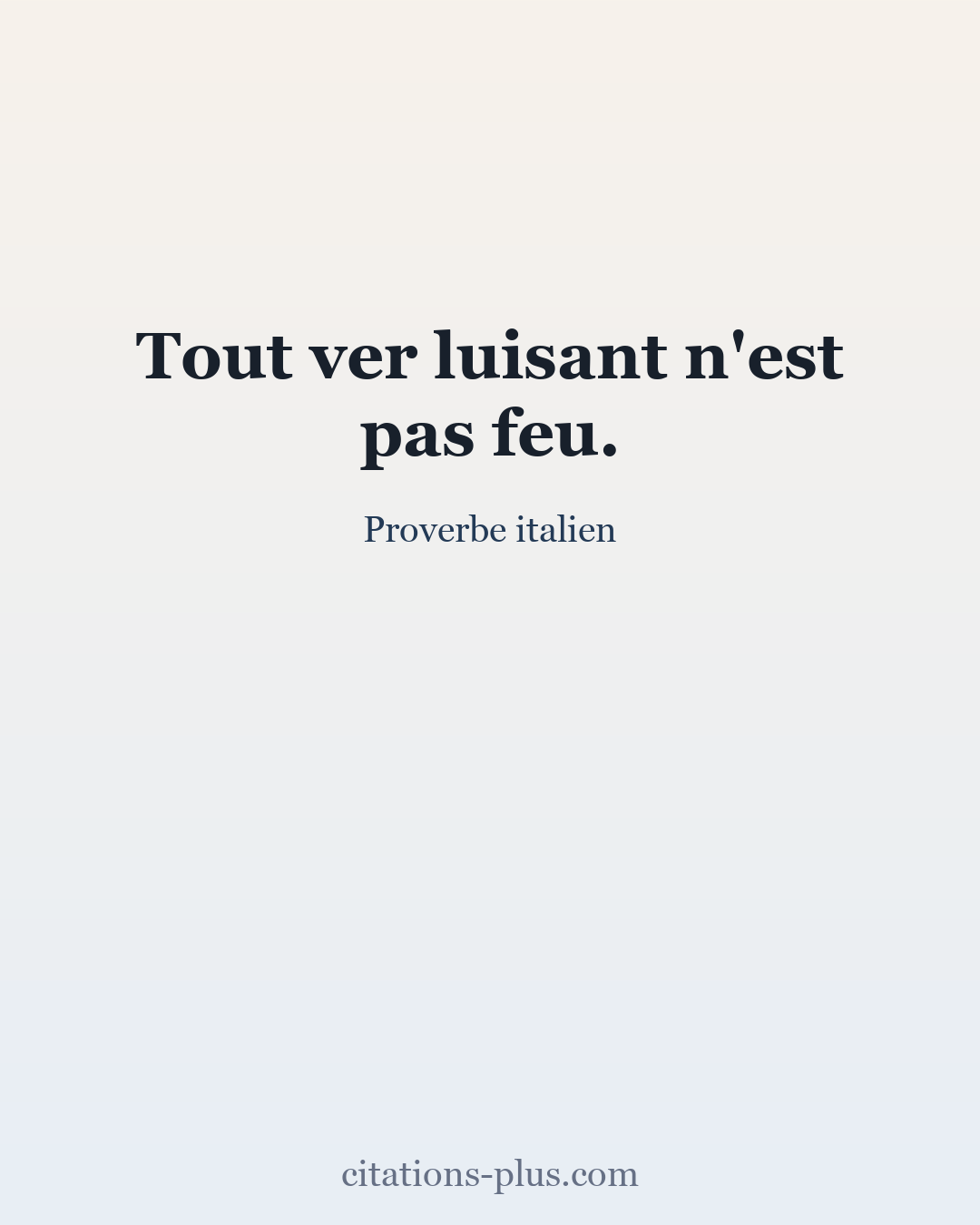 Carte Premium clair — Proverbe italien