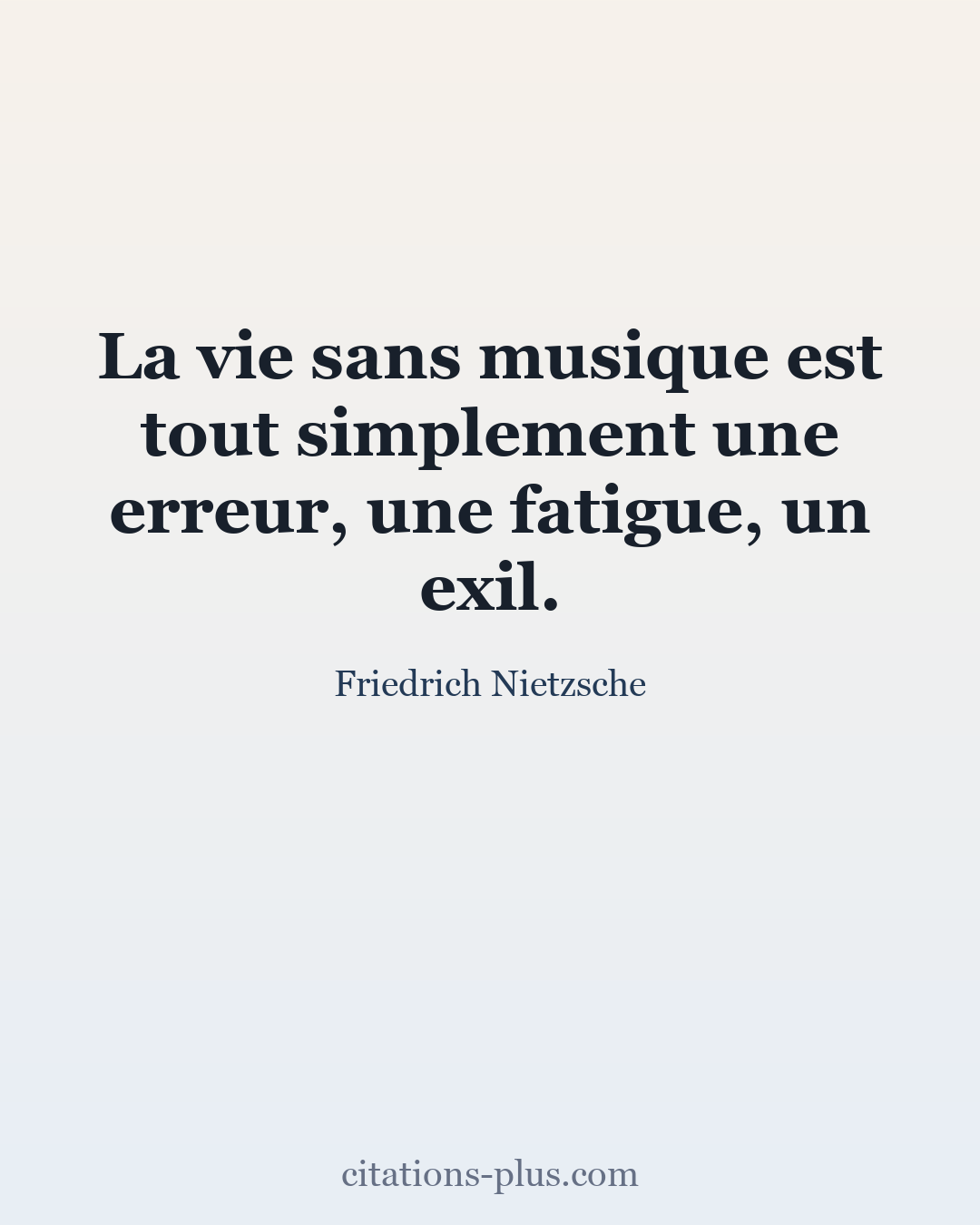 Carte Premium clair — Friedrich Nietzsche