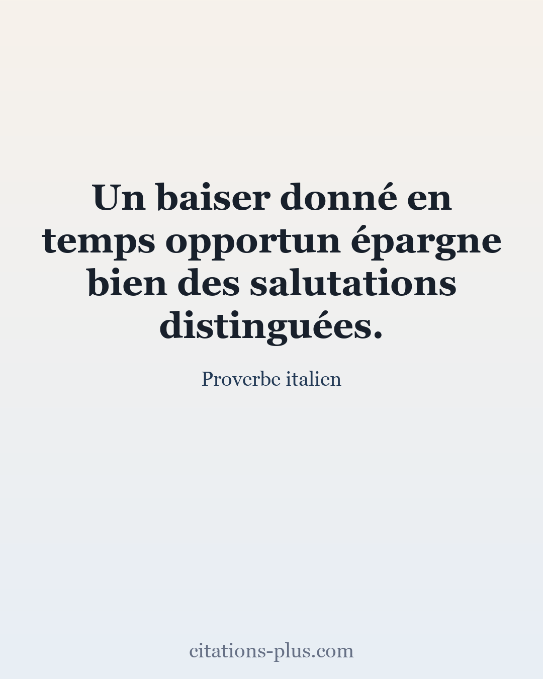 Carte Premium clair — Proverbe italien