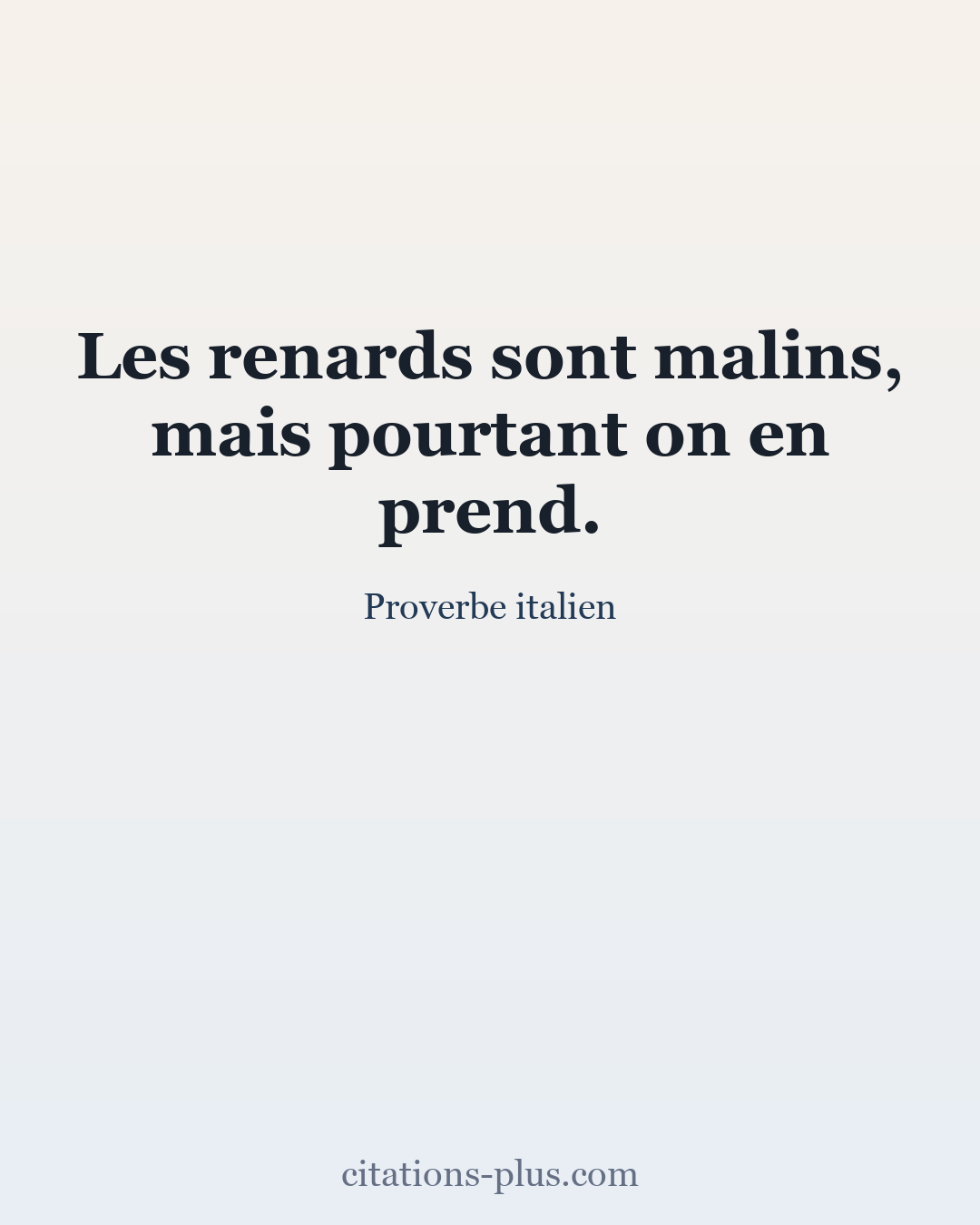 Carte Premium clair — Proverbe italien