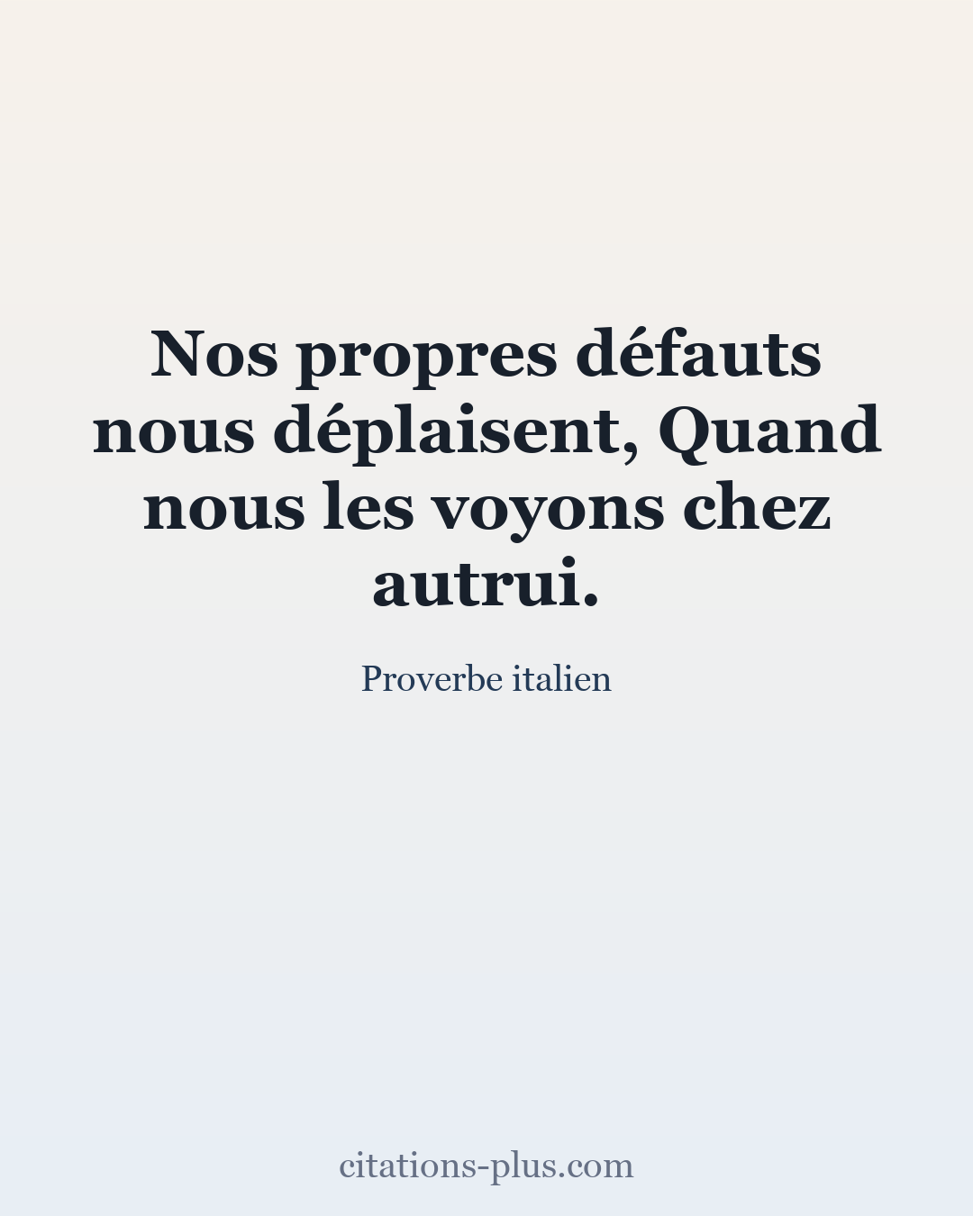 Carte Premium clair — Proverbe italien