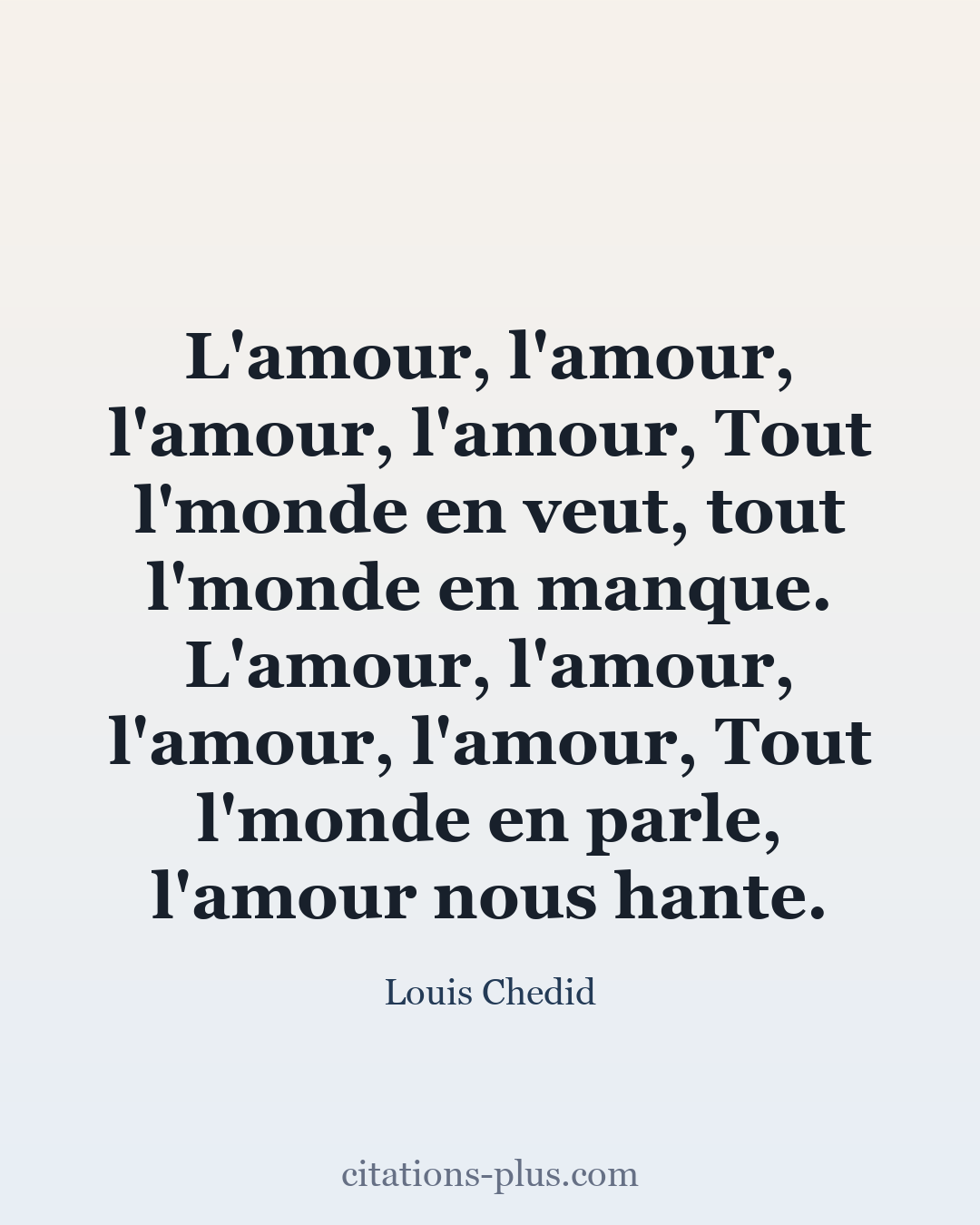 Carte Premium clair — Louis Chedid