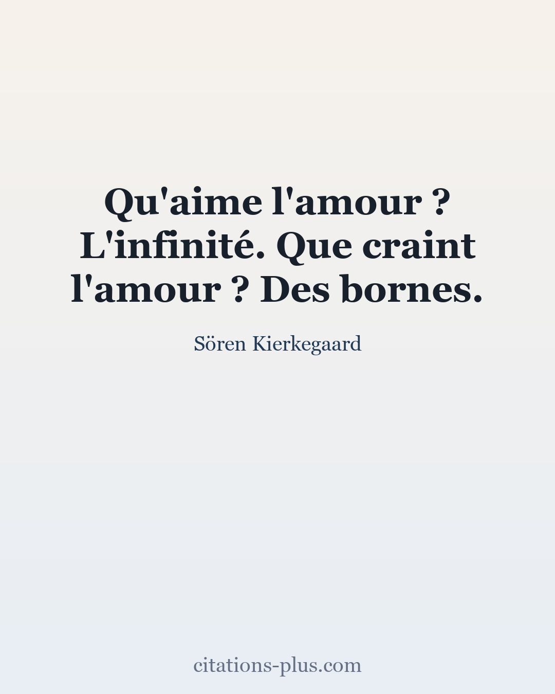 Carte Premium clair — Sören Kierkegaard