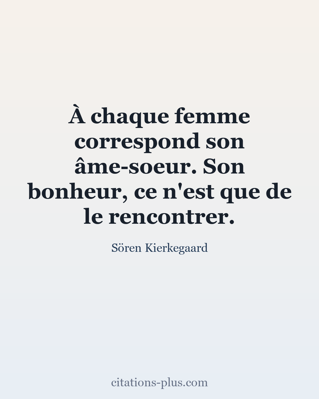 Carte Premium clair — Sören Kierkegaard