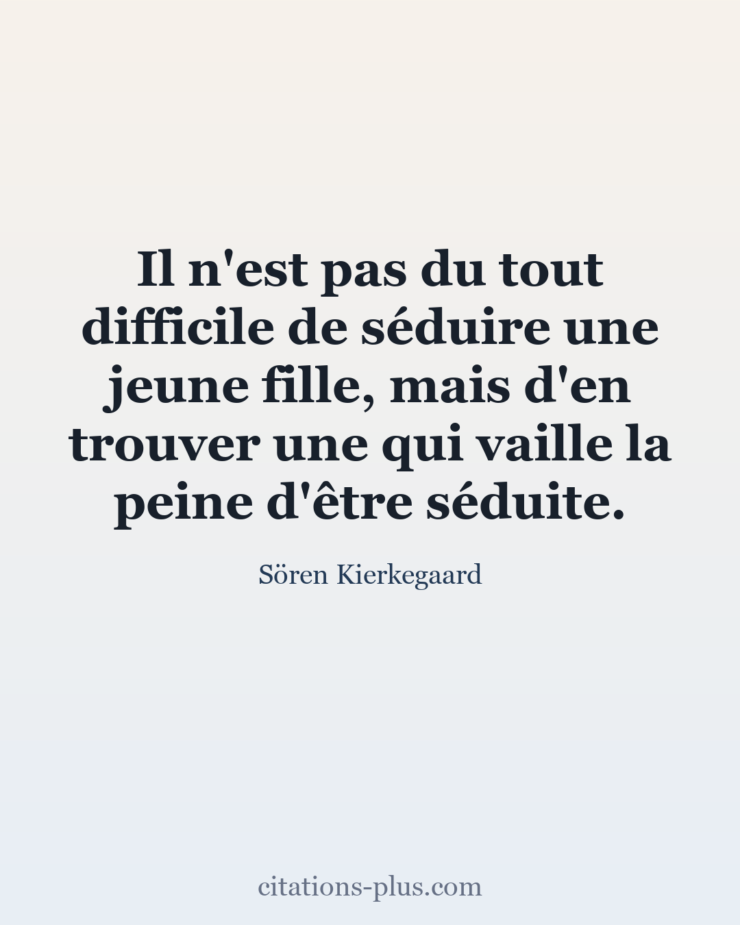 Carte Premium clair — Sören Kierkegaard
