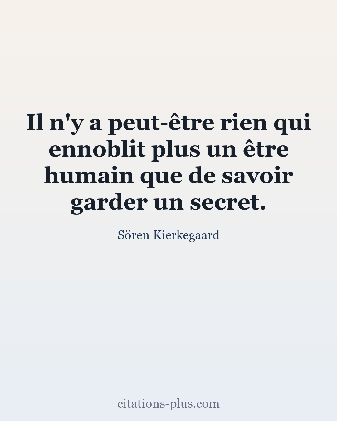 Carte Premium clair — Sören Kierkegaard